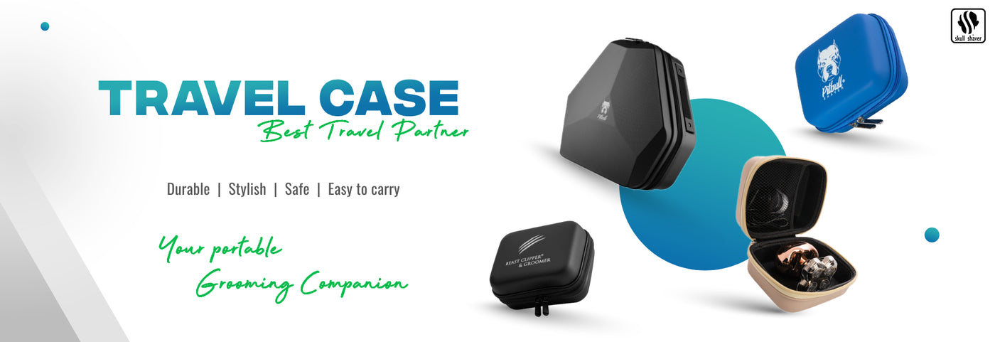 Travel case: Best Travel Partner Durable, stylish, safe, and easy to carry.Your portable grooming companion.Click here to explore blades and accessories category