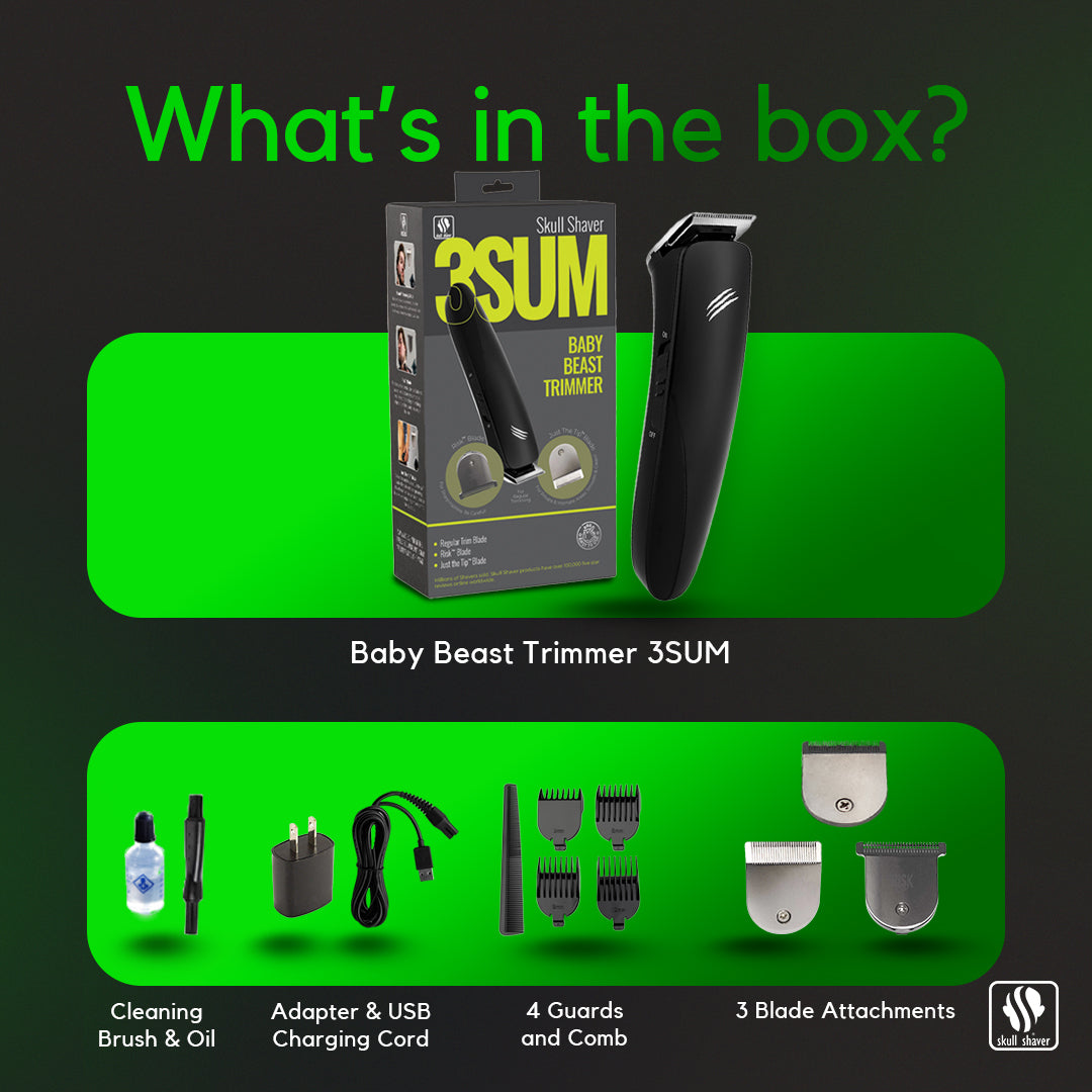 のり様取り置き　NARROW 3 SKULLS & LEAVES Baby Beast Trimmer 3SUM – Skull Shaver UK